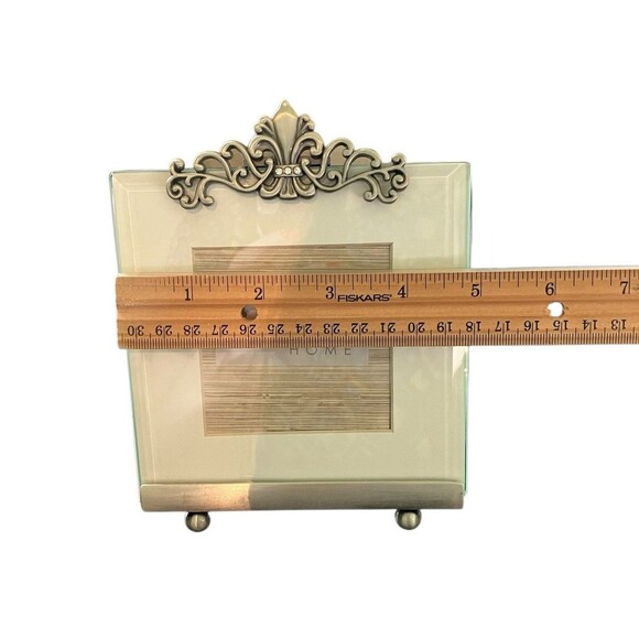 Lot of 2 Fleur-de-Lis Picture Frames Stained Glass French Country Style - Picture 16 of 16